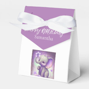 Ballotins Eléphant mignon violet Ballotin d'anniversaire