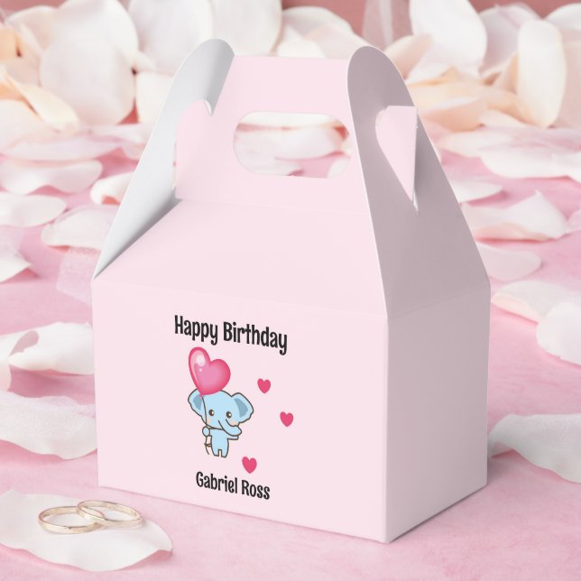Ballotins Éléphant rose mignon anniversaire (Mariage)