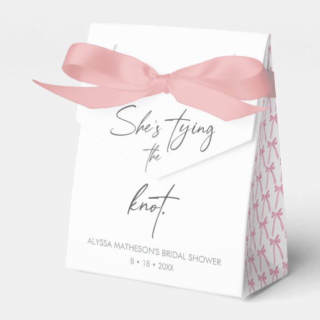 Ballotins Elle noue le nœud Ruban chic nœud mariage (Verso)