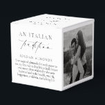 Ballotins Ellesmere Une Tradition Italienne 5 Amandes De Suc<br><div class="desc">Cette boîte de mariage d'amandes à la crème à la sucre est dotée d'un design minimaliste et d'une direction calligraphique. Personnalisez la boîte avec vos noms,  l'en-tête de script n'est pas modifiable. Pour une personnalisation plus avancée de cette conception,  il suffit de cliquer sur le bouton "Customiser" ci-dessus.</div>