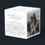 Ballotins Ellesmere Une tradition italienne 5 amandes sucrée<br><div class="desc">Ces boîtes de dragées de mariage en amandes sucrées présentent un design minimaliste et un titre en calligraphie. Personnalisez la boîte avec vos noms, le titre en script n'est pas modifiable. Pour une personnalisation plus avancée de ce design, sélectionnez simplement le bouton "Personnaliser" ci-dessus.</div>