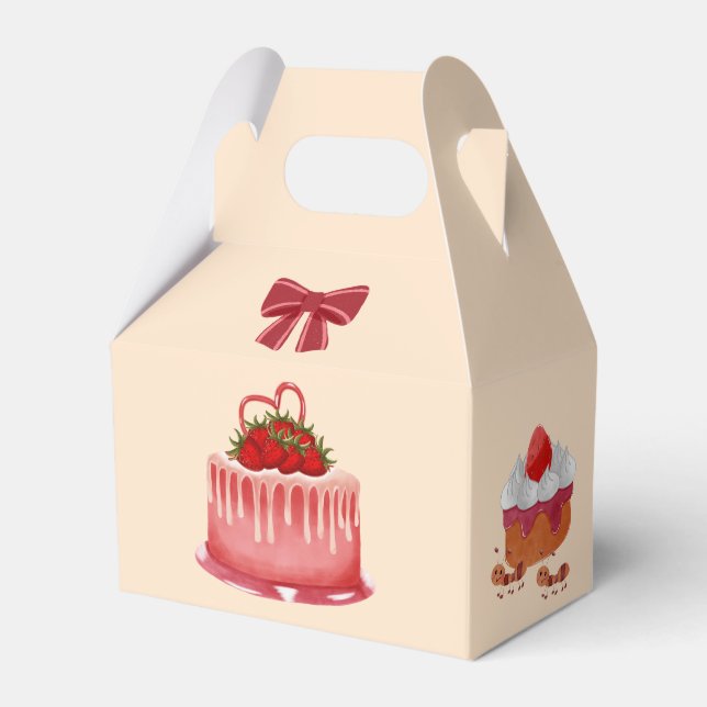 Ballotins Emballage de gâteau à la fraise. (Verso)