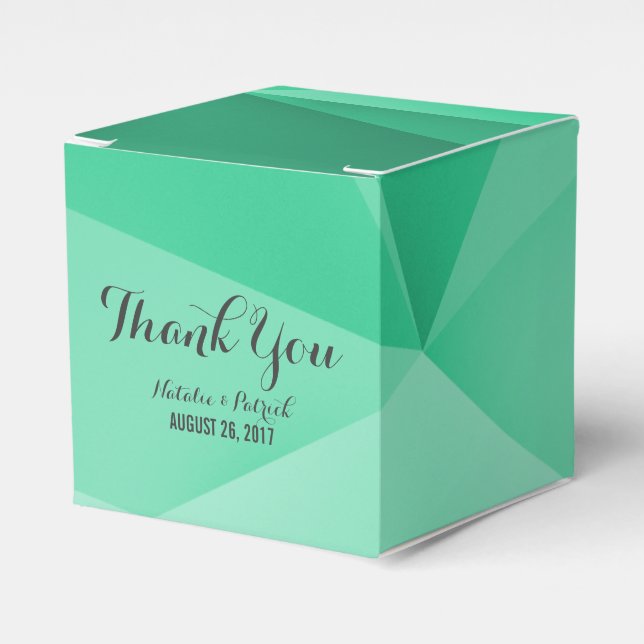 Ballotins Emerald Jewel Tones Wedding Favor Boxes (Verso)