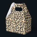 Ballotins Empreinte de léopard<br><div class="desc">Cette boîte de faveur de fête est affichée dans un empreinte de léopard safari moderne. Couleurs beige et marron. Customisez cet objet ou achetez comme indiqué. Image stock</div>