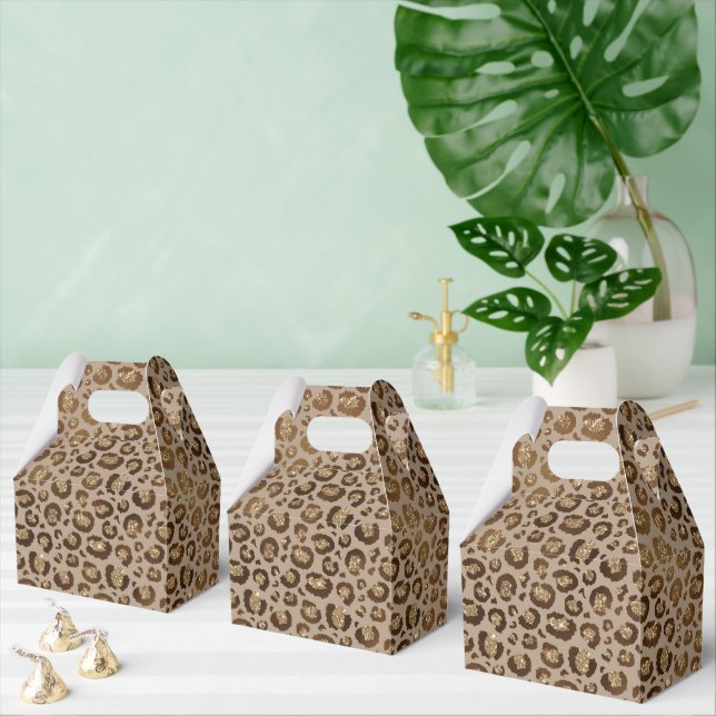 Ballotins Empreinte de léopard Brown Gold Parties scintillan (Multiple)