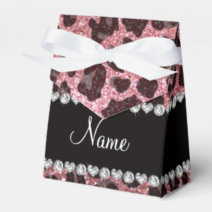 Ballotins Empreinte de léopard d'parties scintillant rose cl