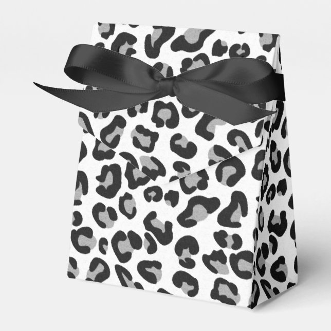 Ballotins Empreinte de léopard en noir et blanc avec gris (Verso)