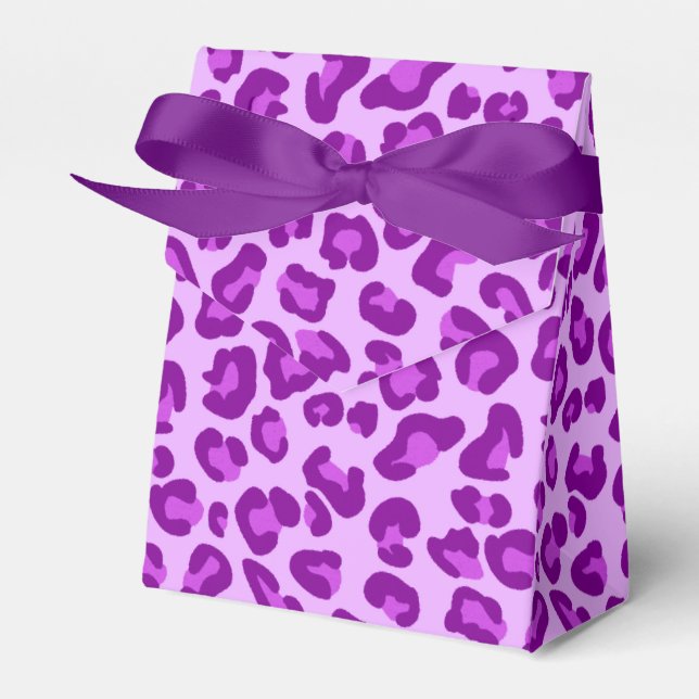 Ballotins Empreinte de léopard en violet profond et lavande (Verso)