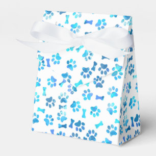 Ballotins Empreinte de patte d'aquarelle bleu