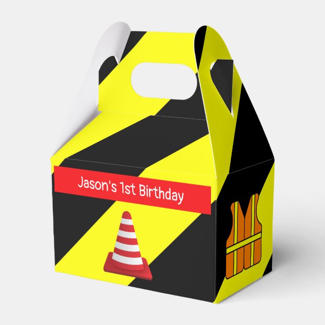 Ballotins En construction Concret mixeur fête d'anniversaire (Verso)