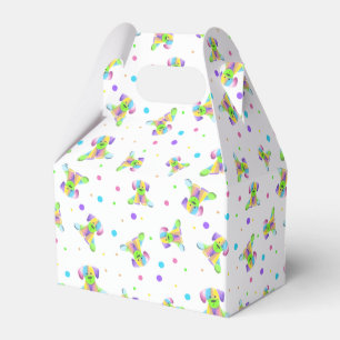 Ballotins enfants arc-en-ciel chien chiot pois couleurs vive