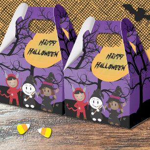 Ballotins Enfants en costume violet Ballotin d'Halloween