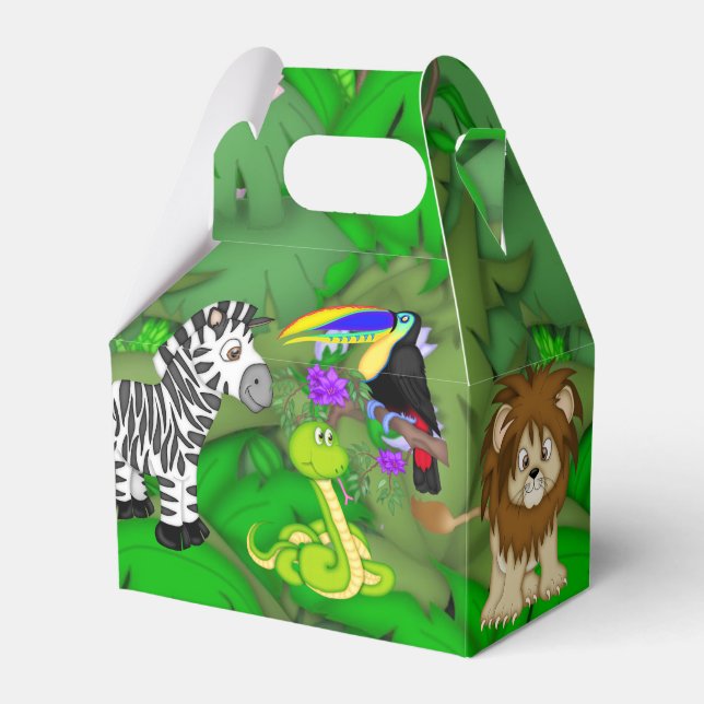 Ballotins Enfants Jungle Animaux Anniversaire Ballotin de fê (Verso)