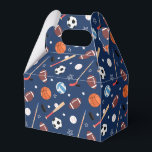 Ballotins Enfants Motif d'équipement sportif sur Blue Annive<br><div class="desc">Ce motif d'équipement sportif amusant pour enfants a des balles de football, des balles de football, des balles de baseball, des balles de volley, des bâtons et des chaussettes de hockey, et des chauves-souris de baseball. L'équipement sportif a un arrière - plan de bleu foncé. Il fait un grand ajout...</div>