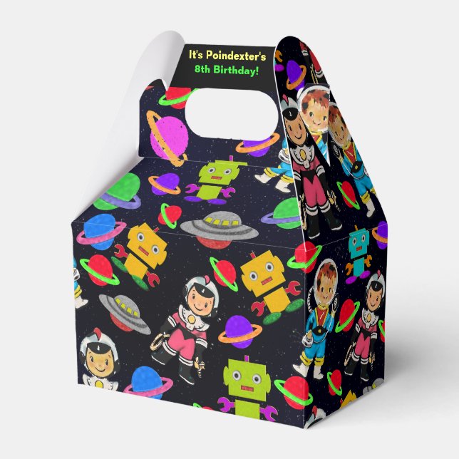 Ballotins Enfants Rétro astronautes et robots Personnalisé (Verso)