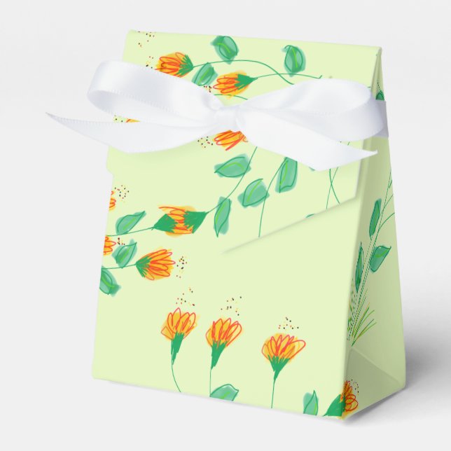 Ballotins Enveloppe verte à fleurs (Verso)
