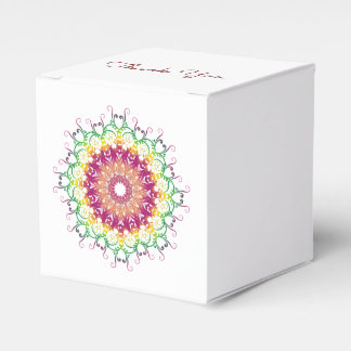 Ballotins Ethnique Floral Mandala. boîte cadeau.