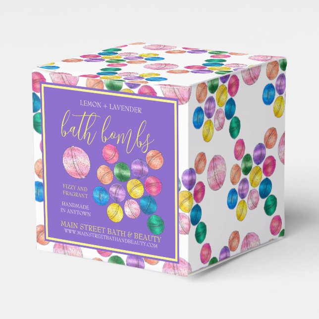 Ballotins Étiquette de bombes de douche pour entreprise de b (Verso)