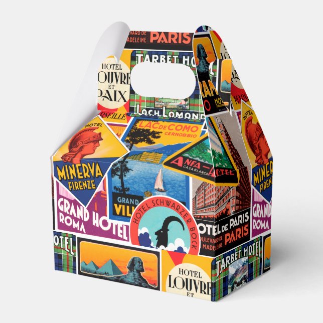 Ballotins Étiquettes Vintage voyage (Verso)