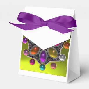 BALLOTINS ÉTOILE BRILLANTE AVEC DES GEMSTONES COLORÉS JAUNE