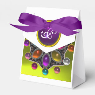 BALLOTINS ÉTOILE BRILLANTE AVEC DES GEMSTONES COLORÉS JAUNE 