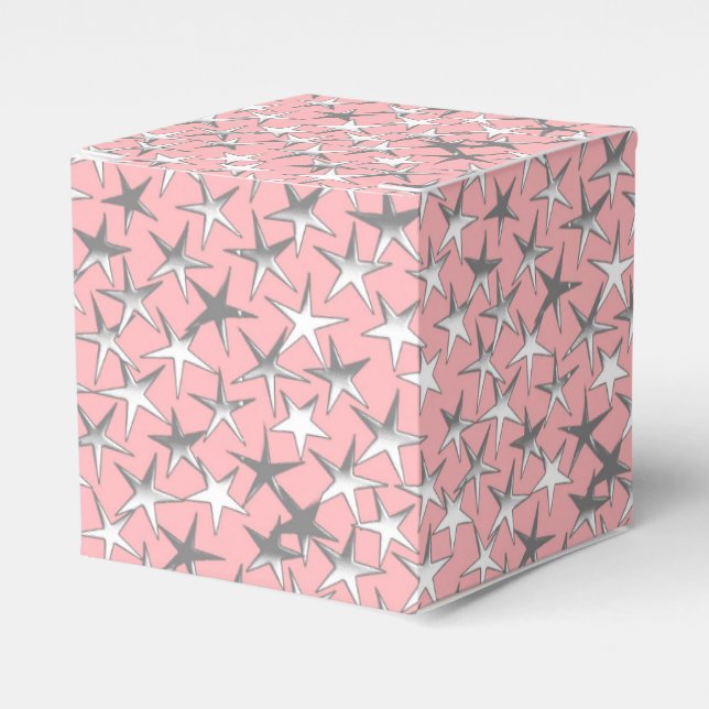 Ballotins Étoiles d'argent, sur rose coquille (Verso)