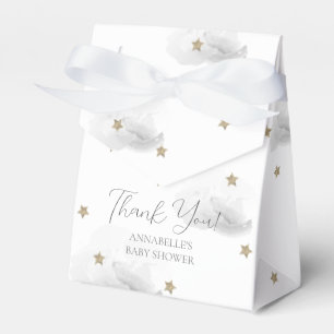 Ballotins Etoiles d'or et Baby shower de nuages gris