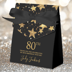 Ballotins Étoiles dorées pour les 80 ans, Merci