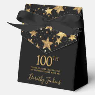 Ballotins Étoiles dorées pour un Merci de 100e anniversaire