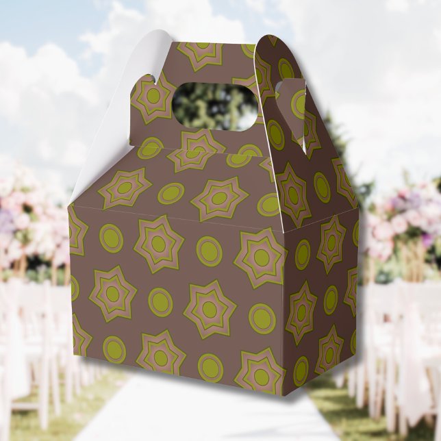 Ballotins Étoiles et cercles en brun et vert (Créateur téléchargé)