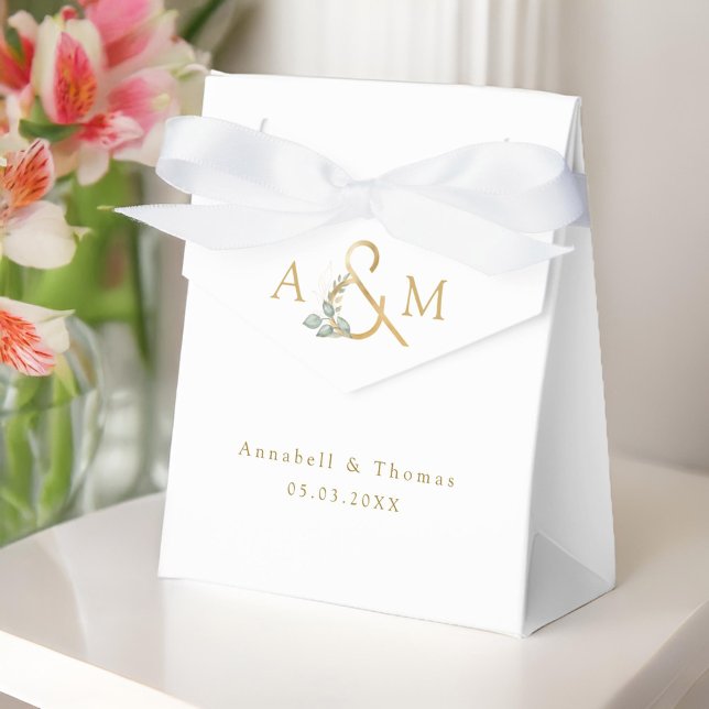 Ballotins Eucalyptus Ampersand Mariage Box Geschenkschachtel (Eucalyptus Ampersand Wedding Box Geschenkschachtel)