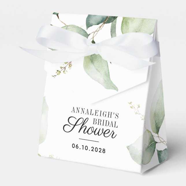 Ballotins Eucalyptus de verdure botanique Baby Shower (Verso)