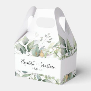Ballotins Eucalyptus Feuille de verdure Boîte de mariage Fav