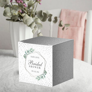 Ballotins Eucalyptus Géométrique Argent Feuille Mariage Bapt