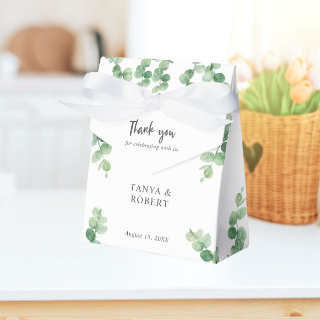 Ballotins Eucalyptus Mariage Élégant Merci Simple Chic (Créateur téléchargé)