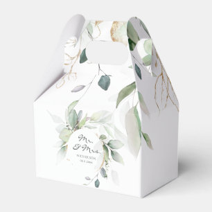 Ballotins Eucalyptus moderne vert or M. & Mme Favor