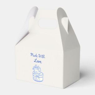 Ballotins Fabriqué avec Amour Cadeau de Mariage Bleu et Bl