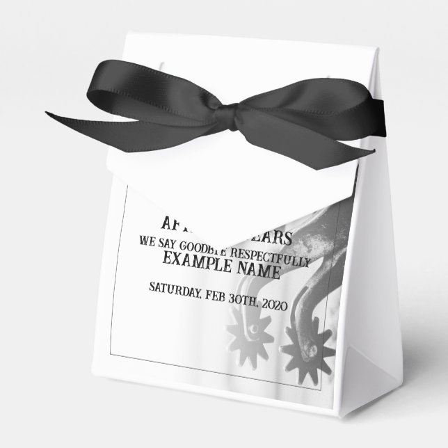 Ballotins Faire-part de retraite avec vieilles éperons (Verso)