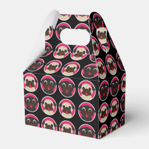 Ballotins Faon et carlins noirs en partie de motif de