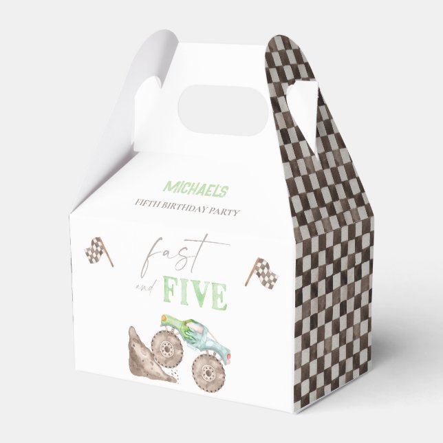 Ballotins Fast Cinq Monster Truck Anniversaire Favoriser Gab (Verso)