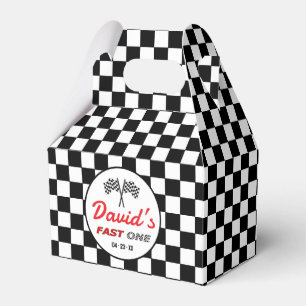 Ballotins Fast ONE   Drapeaux de voiture de course noirs et 