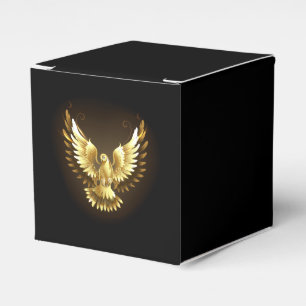 Ballotins Faux Gold Foil Peace Dove en noir
