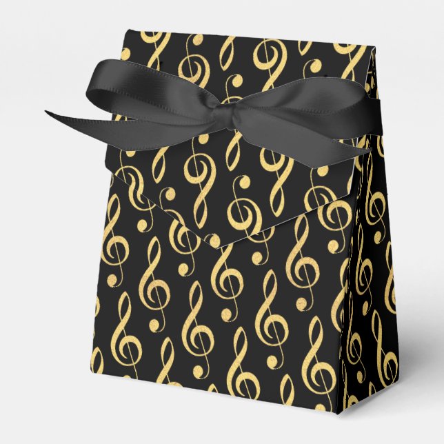 Ballotins Faux Gold Foil Treble Clef Ballotin musical (Verso)