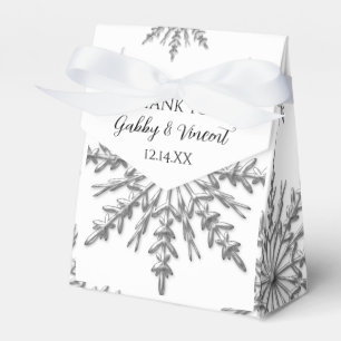 Ballotins Faux Silver Snowflakes Mariage d'hiver