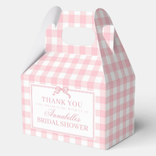 Ballotins Faveur de Baby Shower en Gingham Rose Coquette à N