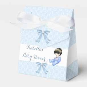 Ballotins Faveur de damas bébé garçon Baby Shower bleu 2