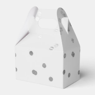 Ballotins Faveur de points de confettis brillants gris clair