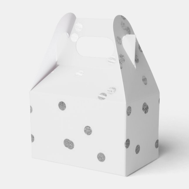 Ballotins Faveur de points de confettis brillants gris clair (Verso)