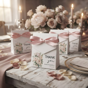 Ballotins faveurs de mariage florales rustiques de pivoines