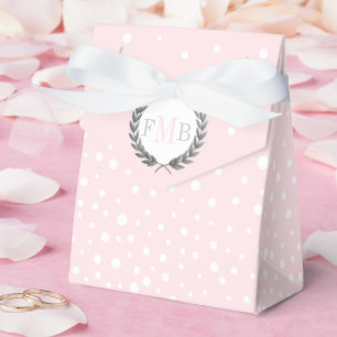 Ballotins Favor de mariage à motif pois rose et blanc